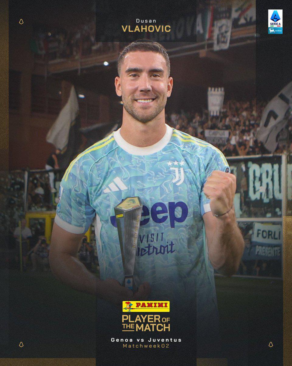 攻入制胜球,弗拉霍维奇当选热那亚vs尤文全场最佳